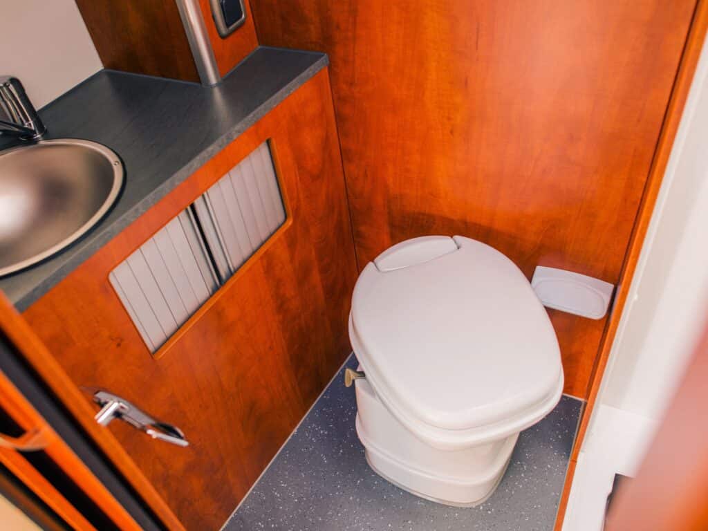 Photo one type of composting toilets